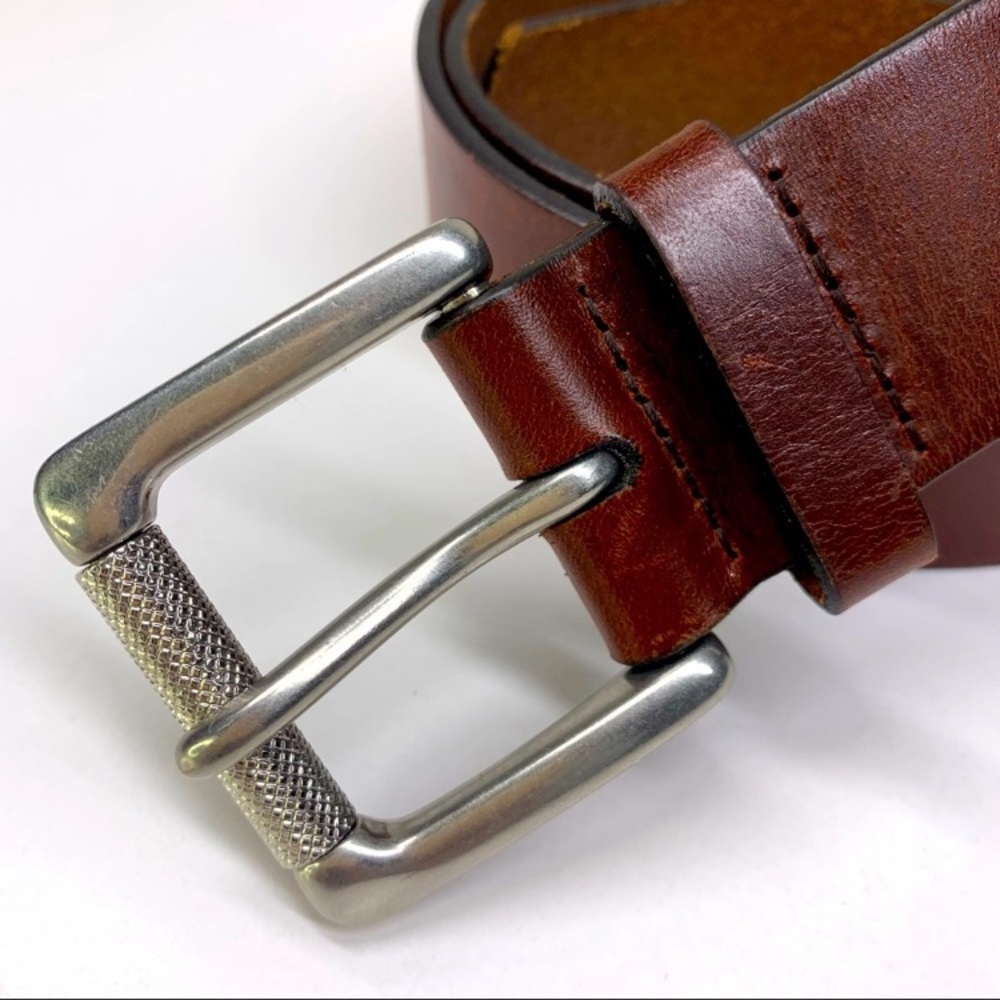 Banana Republic Cognac Brown Tumbled Leather Belt - Picture 3 of 9